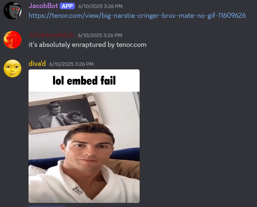 Failed embed